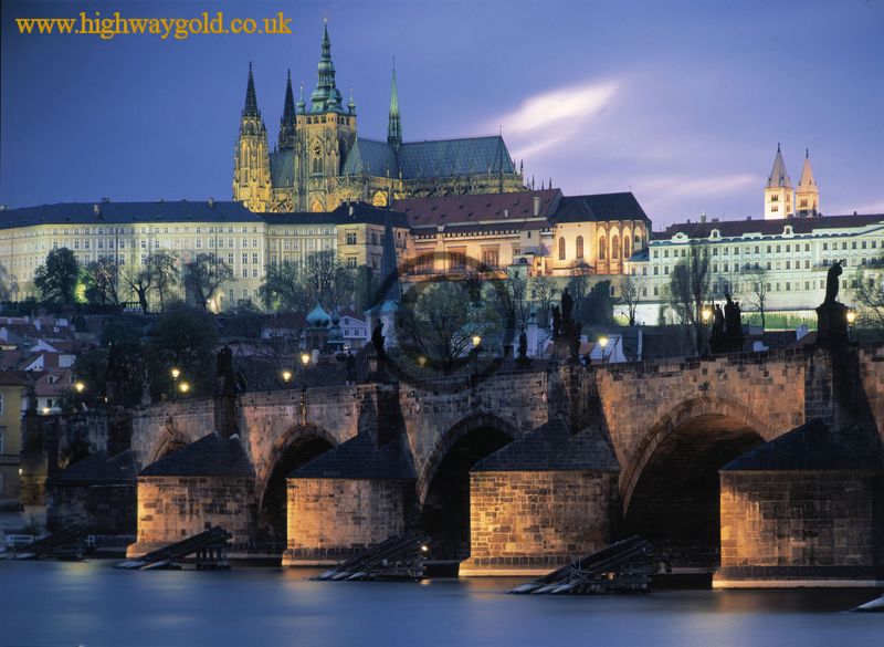 View of Charles Bridge and Prague Castle