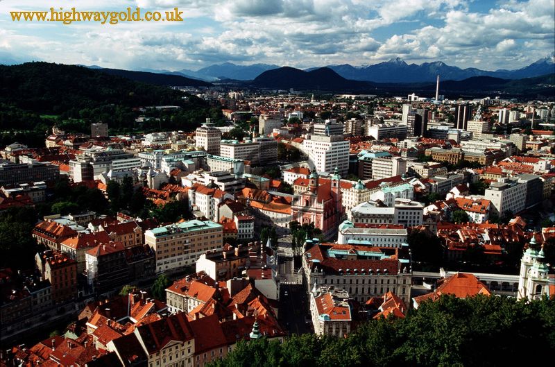 Aerial view of Ljubljana