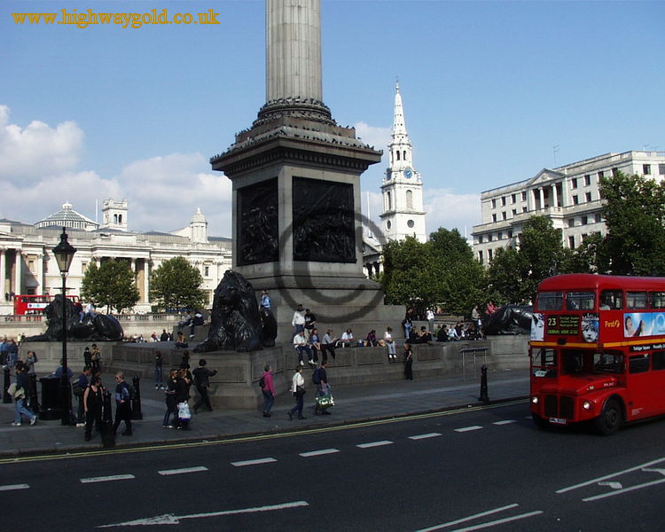 The base of Nelson's Column