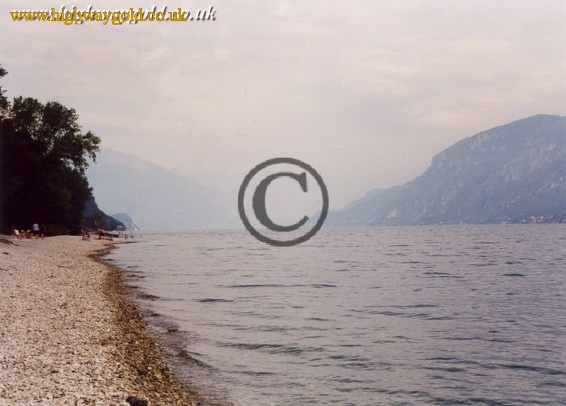 View along the shoreline