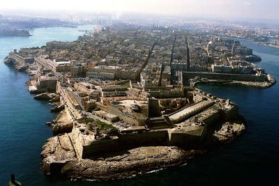 Aerial view of the Maltese capital Valletta