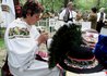 Woman dressed in a traditional Romanian costume