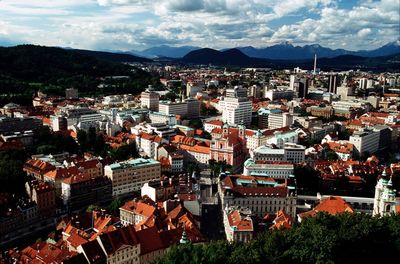 Aerial view of Ljubljana
