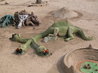 Dragon sand sculpture