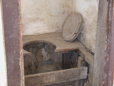 Single toilet in the mass cell