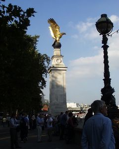 Crowds viewing the raising of the wheel