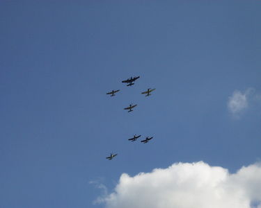 Aircraft from Duxford Airshow